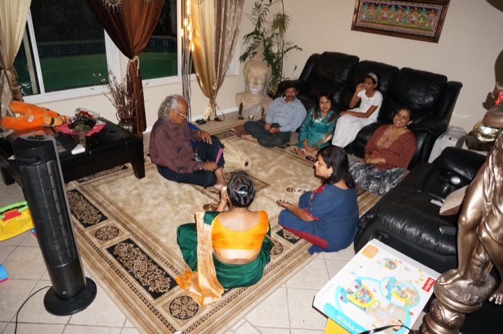 Playing the dholak
